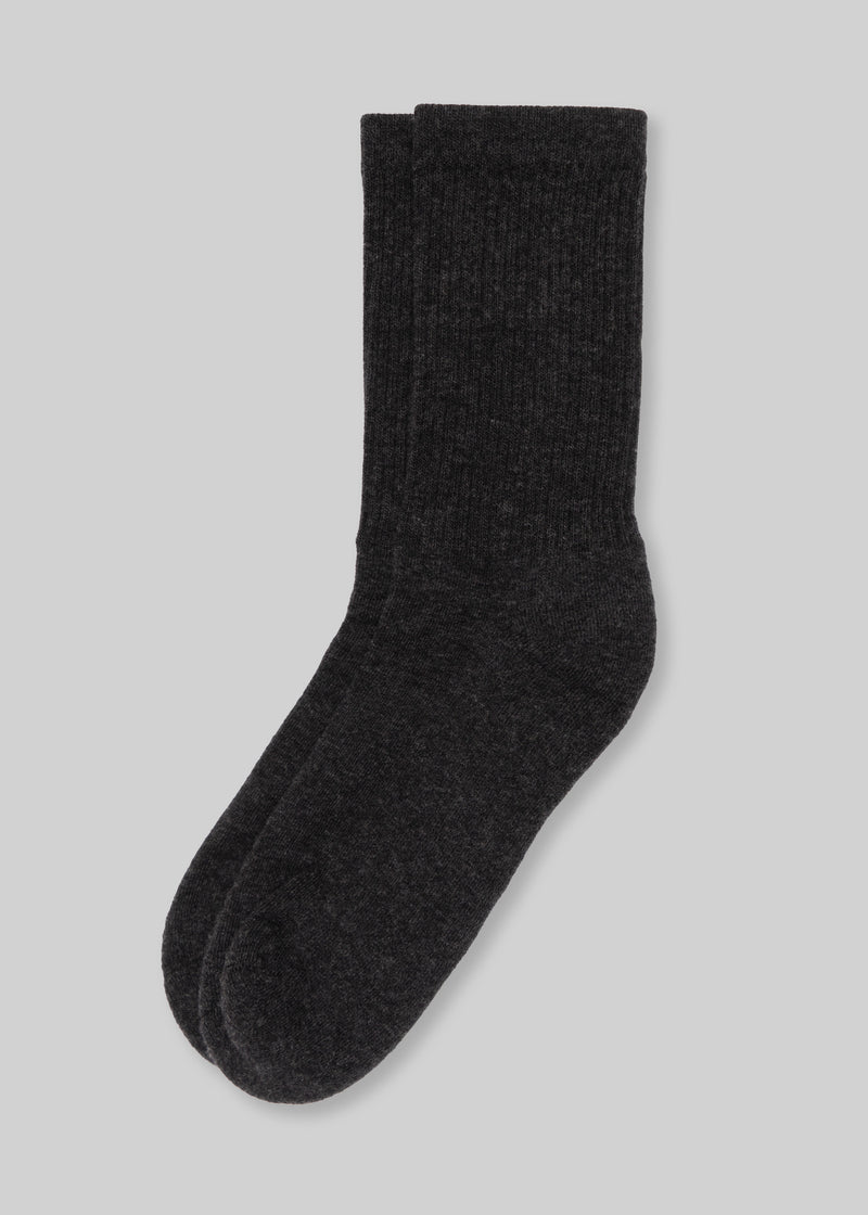 Supermerino Wool Sock Charcoal