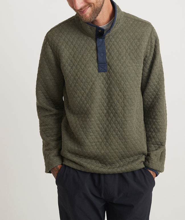 Corbet Reversible Pullover Navy/Olive Heather