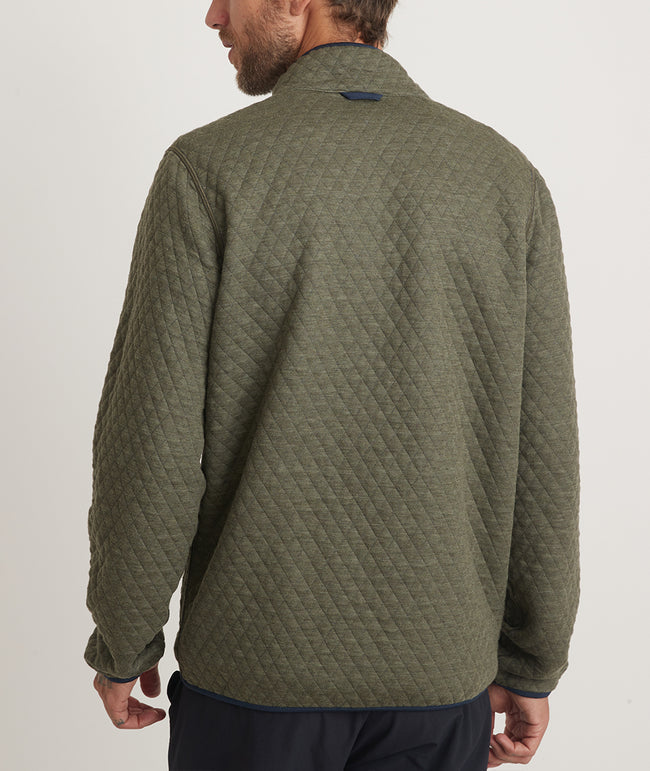Corbet Reversible Pullover Navy/Olive Heather