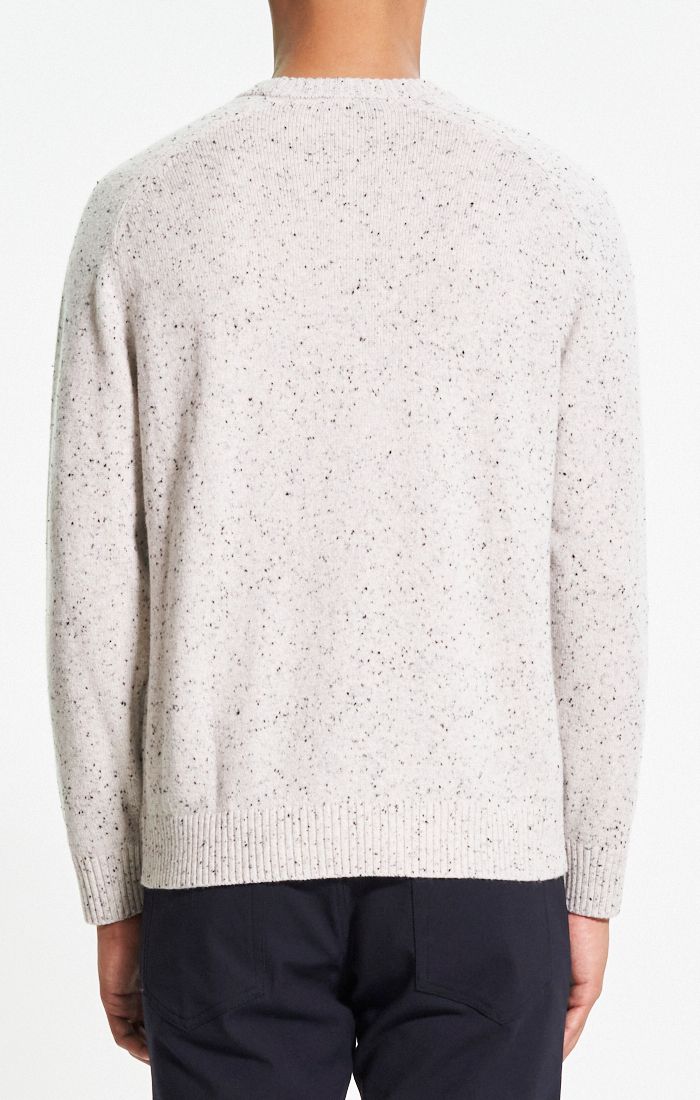 Dinin Wool and Cashmere Crewneck Sweater White Multi