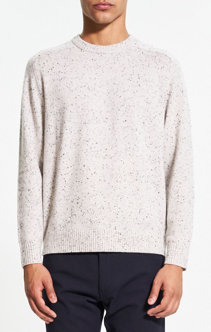 Dinin Wool and Cashmere Crewneck Sweater White Multi