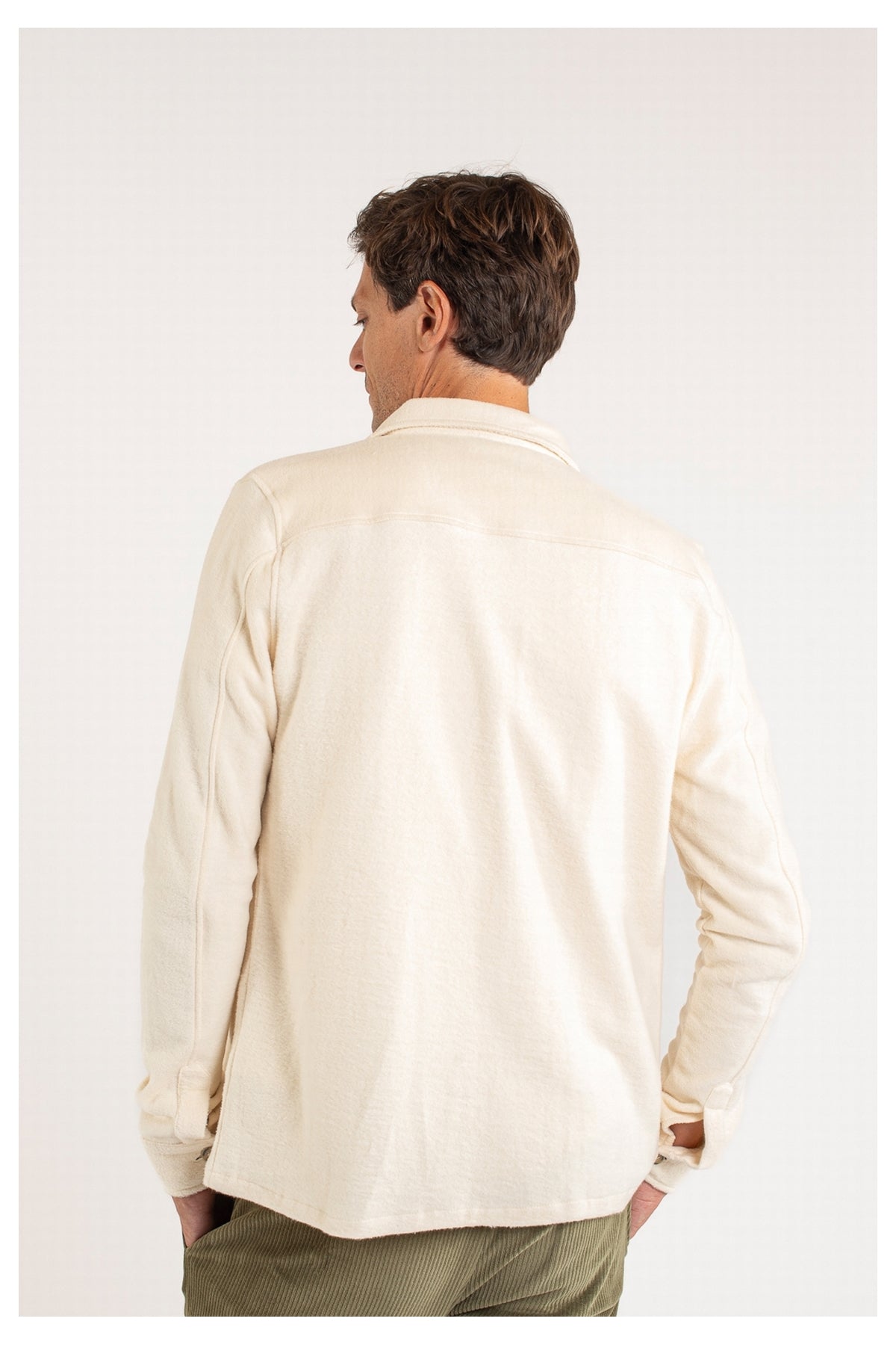 Gian Polarfleece Overshirt Vintage White