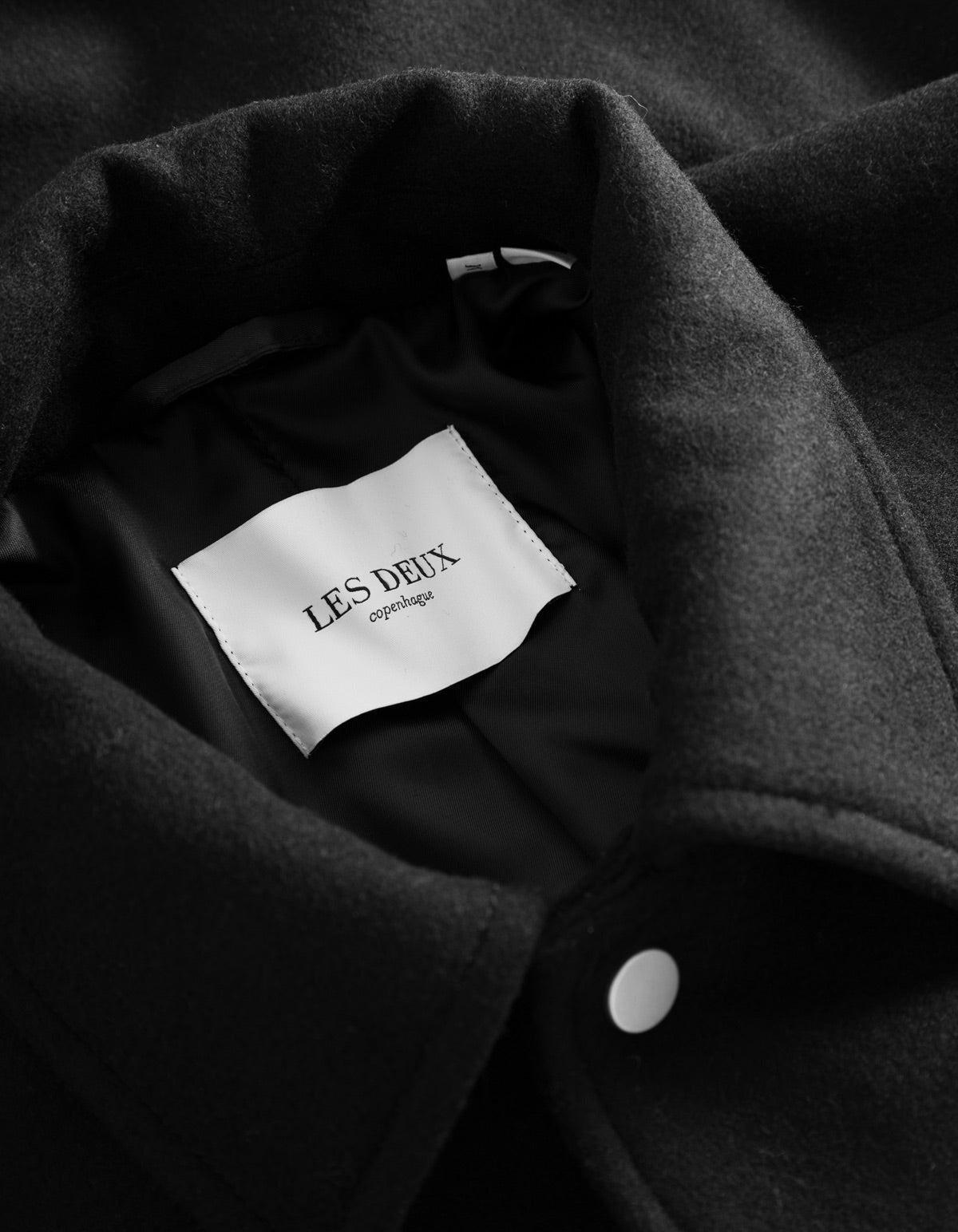 Les Deux Varsity Wool Jacket 3.0 Black