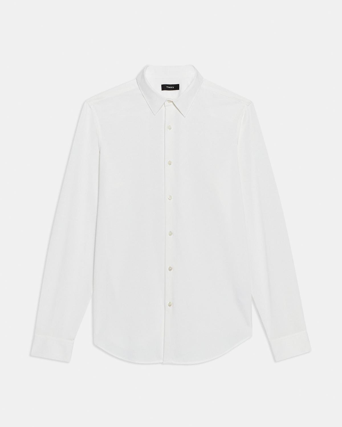 Sylvain Shirt in Structure Knit White
