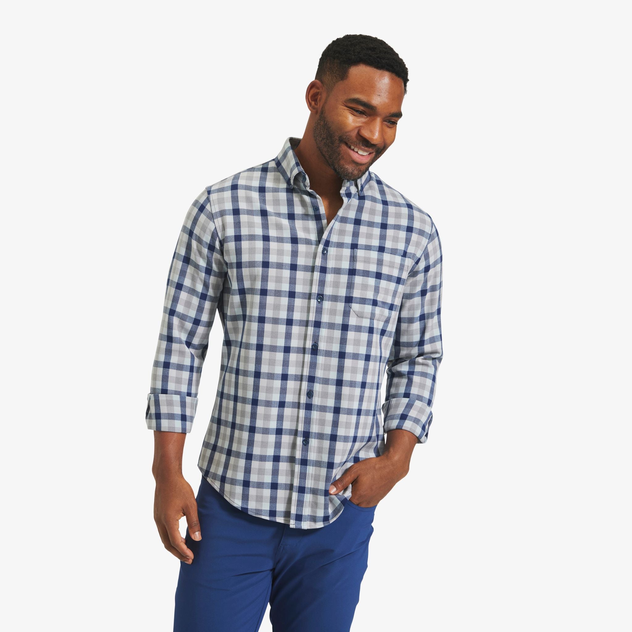 City Flannel Shirt Blue Multi Check
