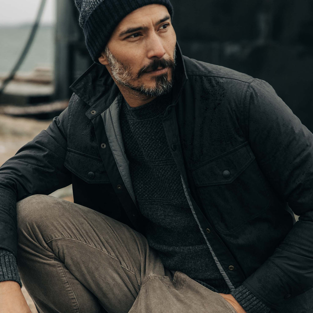The Maritime Shirt Jacket, Lined Coal