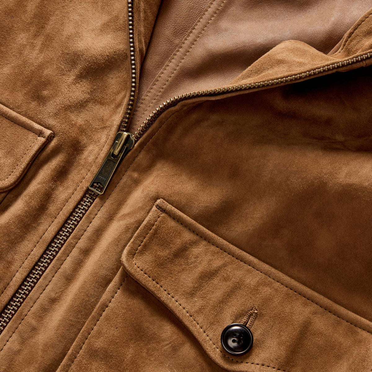 The James Jacket in Suede Vintage Tan