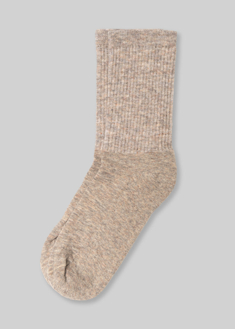 Supermerino Wool Sock Taupe Heather